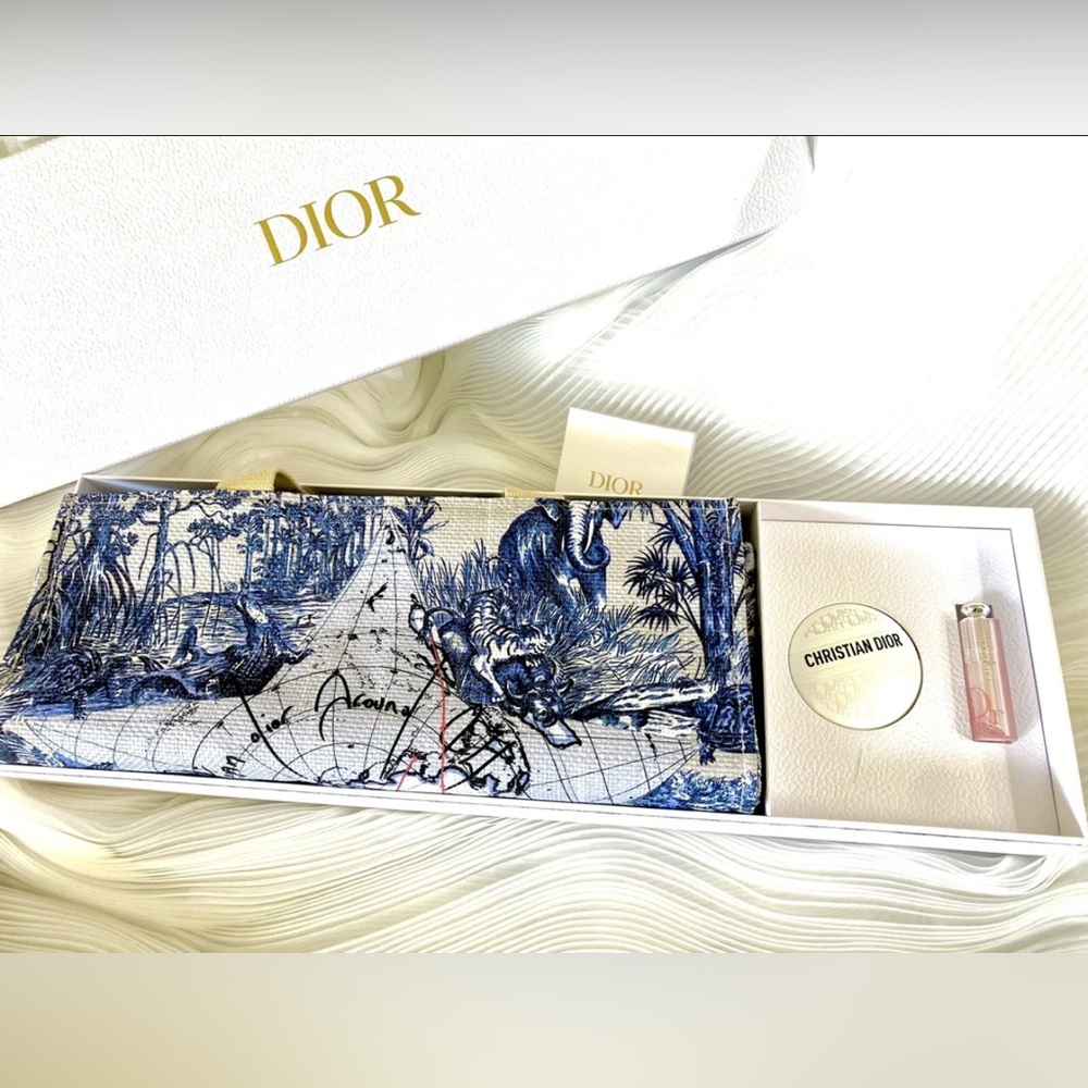 Dior Around The World VIP Gift Set - Tote Bag, Le Baume, Lip Glow, Full Size NIB
